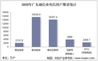 2020年广东通信业电信用户、电信业务及电信资产统计分析