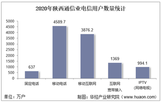 2020年陕西通信业电信用户、电信业务及电信资产统计分析