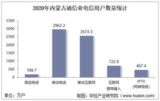 2020年内蒙古通信业电信用户、电信业务及电信资产统计分析