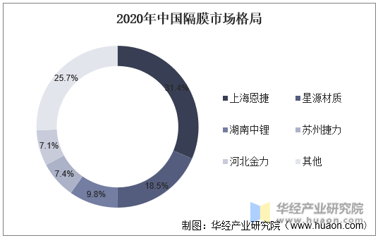 2020年中国隔膜市场格局