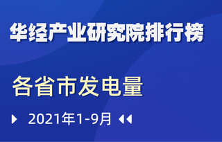 2021年1-9月全国各省市发电量排行榜：西部地区发电量最多，东北地区发电量占比5.2%