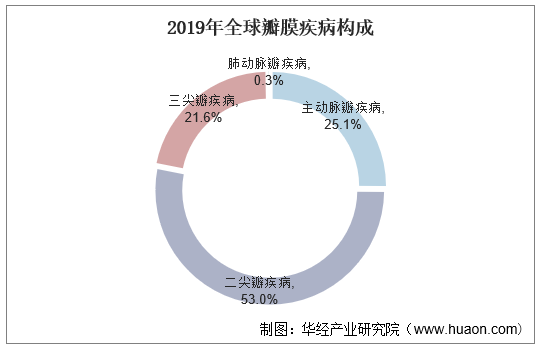 2019年全球瓣膜疾病构成
