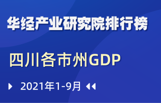 2021年前三季度四川省各市州GDP排行榜：成都破万亿，宜宾增速高出全省1个百分点