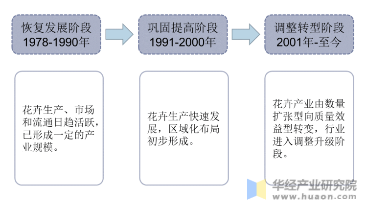 中国花卉行业发展历程