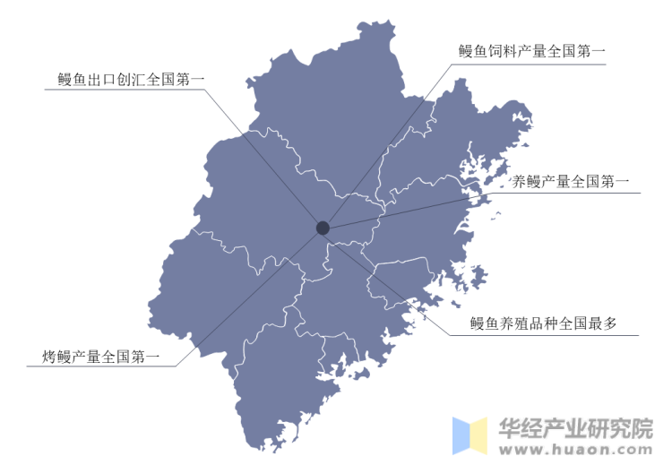 福建省鳗鱼产业拥有五个全国第一