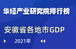 2021年安徽省各地市GDP排行榜:蚌埠的增速为-2.1%,是全省唯一负增长的城市