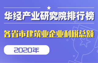 2020年全国各省市建筑业企业利税总额排行榜:北京利税总额较上年增长22.4%