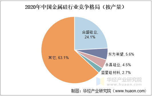 2020年中国金属硅行业竞争格局（按产量）