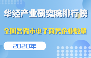 2020年全国各省市电子商务企业数量排行榜:广东的电子商务销售额占全国的16.1%