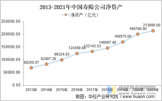 2013-2021年中国寿险公司净资产