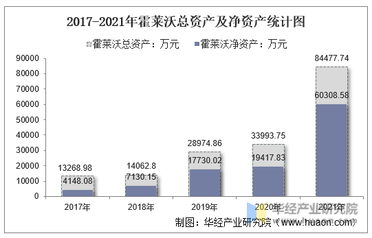 2017-2021年霍莱沃总资产及净资产统计图