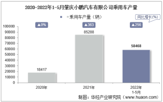2022年5月肇庆小鹏汽车有限公司乘用车产量、销量及产销差额统计分析