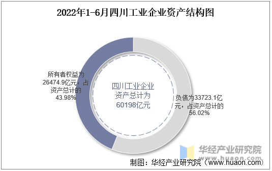 2022年1-6月四川工业企业资产结构图