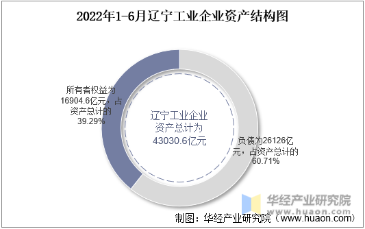 2022年1-6月辽宁工业企业资产结构图