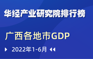 2022年上半年广西壮族自治区各地市GDP排行榜：南宁位列榜首，同比增长1.7%