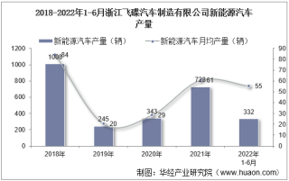 2022年6月浙江飞碟汽车制造有限公司新能源汽车产量、销量及产销差额统计分析