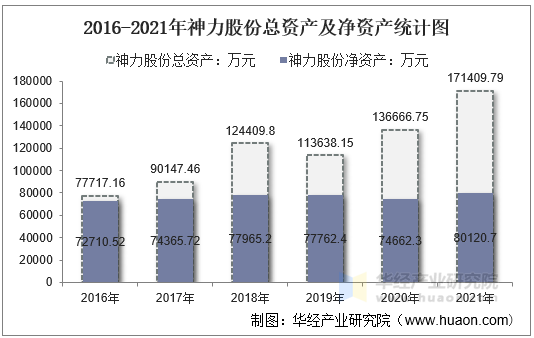 2016-2021年神力股份总资产及净资产统计图