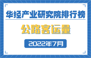 2022年1-7月全国公路客运量排行榜：四川排名第一，上海同比增长2.6%