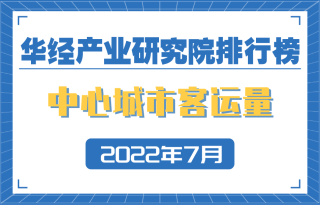 2022年1-7月全国各中心城市客运总量排行榜：石家庄客运量为21680万人，同比增长23%