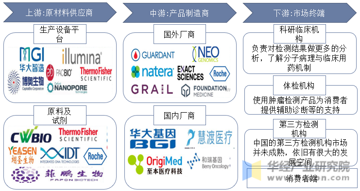 中国MRD动态监测行业产业链示意图