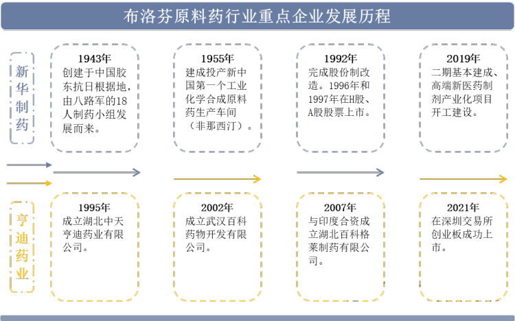 布洛芬原料药行业重点企业发展历程