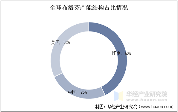 全球布洛芬产能结构占比情况