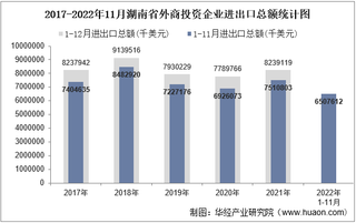 2022年11月湖南省外商投资企业进出口总额情况统计