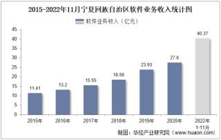 2022年11月宁夏回族自治区软件业业务收入及信息安全收入统计