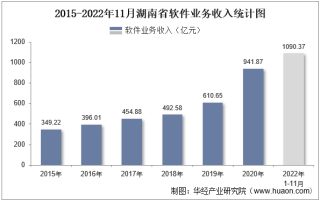 2022年11月湖南省软件业业务收入及信息安全收入统计