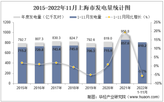 2022年11月上海市发电量及发电结构统计分析