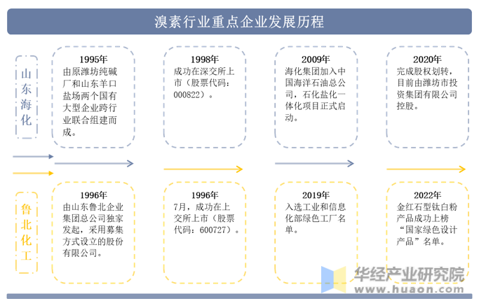 溴素行业重点企业发展历程