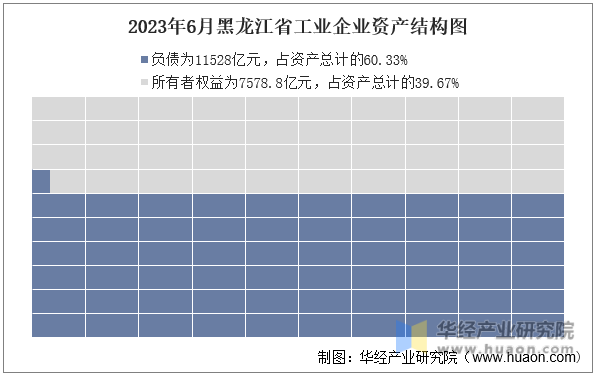 2023年6月黑龙江省工业企业资产结构图