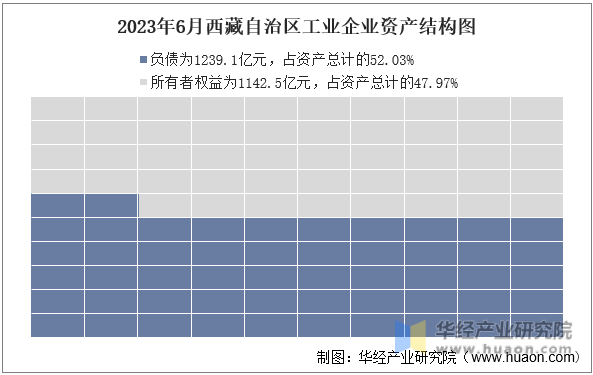 2023年6月西藏自治区工业企业资产结构图