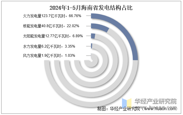 2024年1-5月海南省发电结构占比