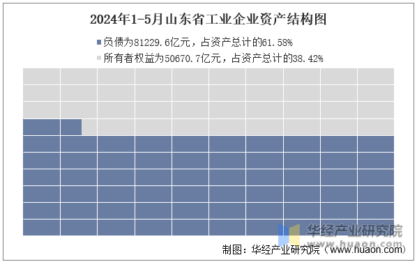 2024年1-5月山东省工业企业资产结构图
