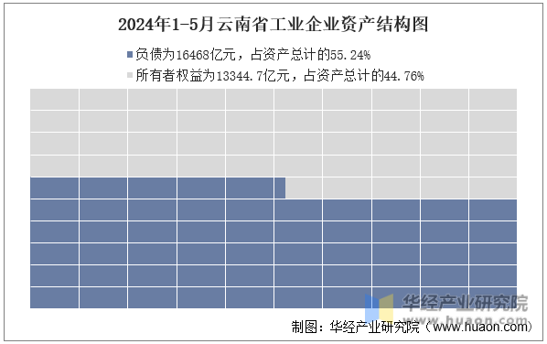 2024年1-5月云南省工业企业资产结构图