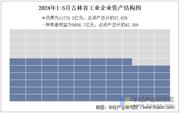 2024年1-5月吉林省工业企业资产结构图