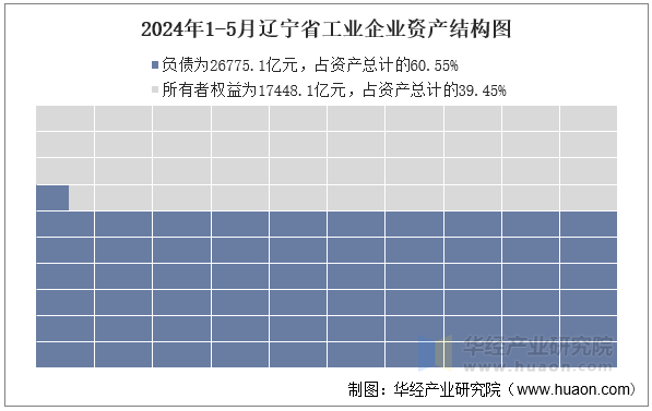 2024年1-5月辽宁省工业企业资产结构图