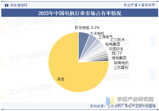 2023年中国电机行业市场占有率情况