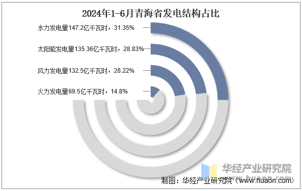 2024年1-6月青海省发电结构占比