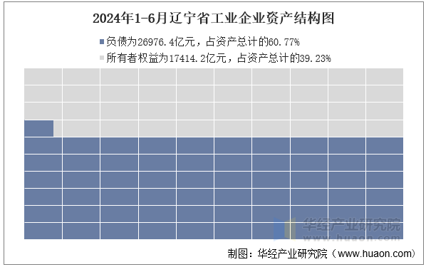 2024年1-6月辽宁省工业企业资产结构图