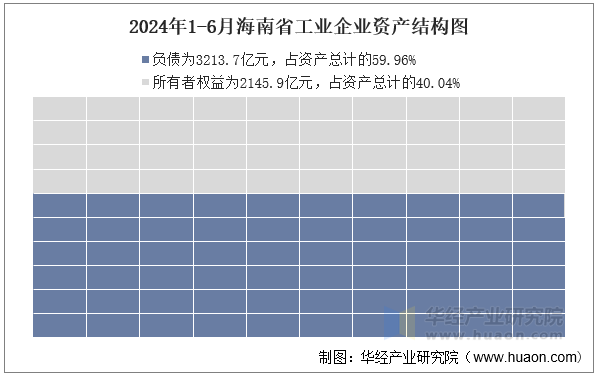 2024年1-6月海南省工业企业资产结构图