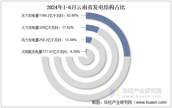 2024年1-6月云南省发电结构占比