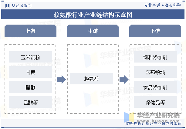 赖氨酸行业产业链结构示意图