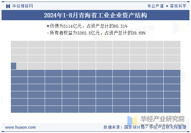 2024年1-8月青海省工业企业资产结构