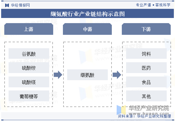 缬氨酸行业产业链结构示意图