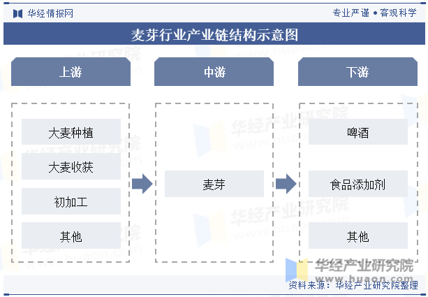 麦芽行业产业链结构示意图