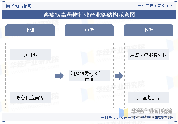 溶瘤病毒药物行业产业链结构示意图