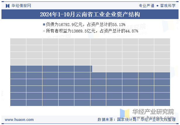 2024年1-10月云南省工业企业资产结构