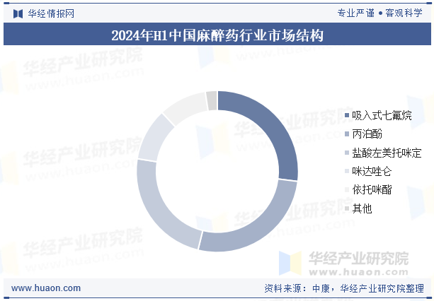 2024年H1中国麻醉药行业市场结构